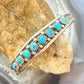 Elton Cadman Native American Sterling Silver Turquoise Single Row Bracelet For Women