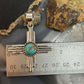 Sterling Silver Southwestern Style Round Mohave Turquoise Unisex Zia Pendant #2