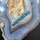 Native American Vintage Sterling Silver 13 Teardrop Turquoise Row Bracelet For Women