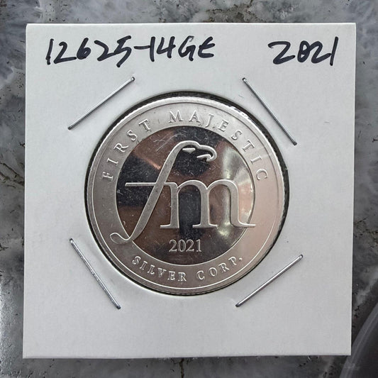 2021 One Half Troy Ounce .999 Pure by First Majestic Silver Corp. #12625-14GE
