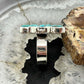 Sterling Silver Southwestern Style Mohave Turquoise Cluster Ring Size 7 For Women