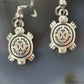 Carolyn Pollack Sterling Silver Tiny Turtle Dangle Earrings For Women