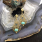 Carolyn Pollack Brass London Blue Topaz & Turquoise Dangle Earrings For Women