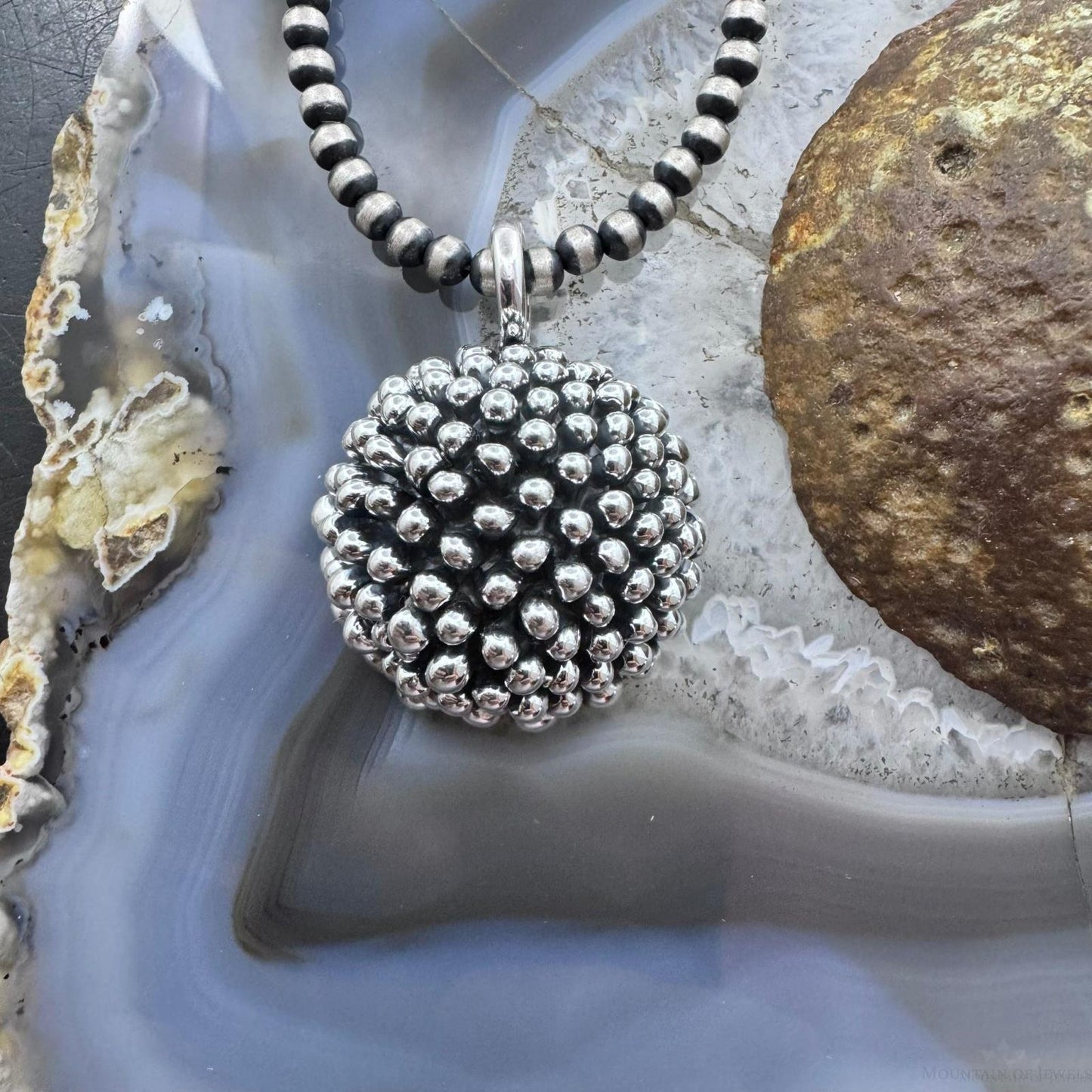 Sterling Silver Fashion Electroform Porcupine Pendant- Taxco Mexico