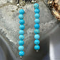 Sterling Silver 9 Rounded Turquoise Beads Long Dangle Earrings For Women