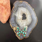 Sterling Silver Southwestern Style Kingman Turquoise Butterfly Pendant 20" Necklace For Women