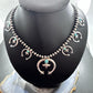 Sterling Silver Southwestern Style Naja w/Turquoise Squash Blossom 20" - 22" Necklace For Women