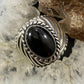 Carolyn Pollack Southwestern Style Sterling Silver Oval Black Onyx Decorated Shield Ring For Women