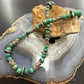 Vintage Southwestern Turquoise Beads&Chunky Silver Beads 17" Necklace For Women