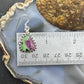 Sterling Silver Southwestern Style Teardrop Ruby Zoisite Dangle Earrings For Women