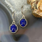 Carolyn Pollack Sterling Silver Red Jasper/Lapis Double Sided Dangle Earrings For Women