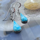 Phillippines Southwestern Style Sterling Silver Teardrop Turquoise Fashion Dangle Earring For Womens