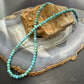 Sterling Silver 4mm Rounded Turquoise Beads 16" Necklace For Women