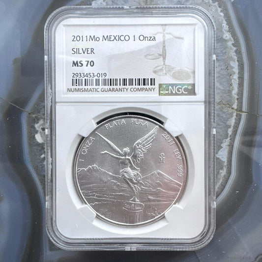 2011 Mexico One Ounce .999 Fine Silver NGC MS70 #019 HIGHEST GRADE