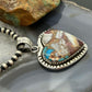 Sterling Silver Southwestern Style Turquoise Spiny Oyster Heart Pendant For Women
