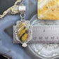 Sterling Silver Southwestern Style Elongated Oval River Jasper Pendant For Women