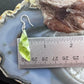 Sterling Silver Half-moon Shape Vesuvianite Slab Dangle Earrings For Women #234