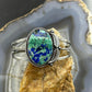Sterling Silver Southwestern Style Oval Azurite Decorated Bracelet For Women