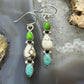 Sterling Silver Southwestern Style Multistone Dangle Earrings For Women #14