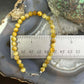 Sterling Silver 6mm Gold Tiger's Eye Beads Bracelet For Women