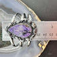 Sterling Silver Southwestern Style Teardrop Charoite Decorated Bracelet For Women