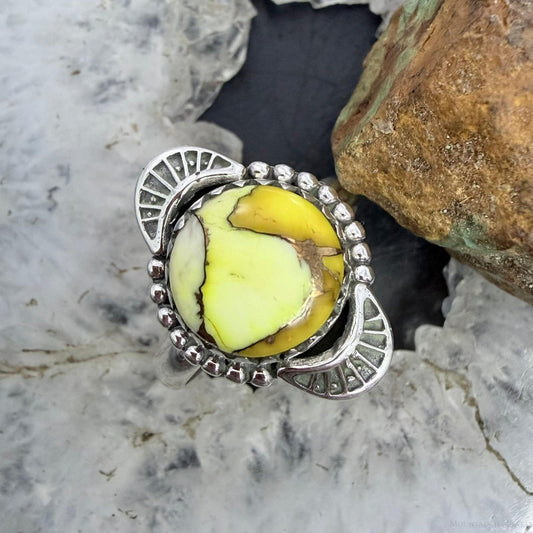 Sterling Silver Southwestern Style Rounded Palomino Ring Size 10 For Women