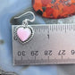 Native American Sterling Silver Heart Shape Pink Conch Dangle Earrings For Women