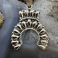 Southwestern Style Sterling Silver Decorated Cluster Naja Pendant For Women
