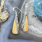 Sterling Silver Triangle Maligano Jasper Slab Dangle Earrings For Women #179