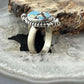 Sterling Silver Southwestern Style Oval Golden Hill Turquoise Adjustable Ring For Women #15