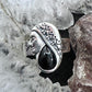 Carolyn Pollack Sterling Silver Onyx Maiden Profile Engraved Ring Size 6.75 For Women