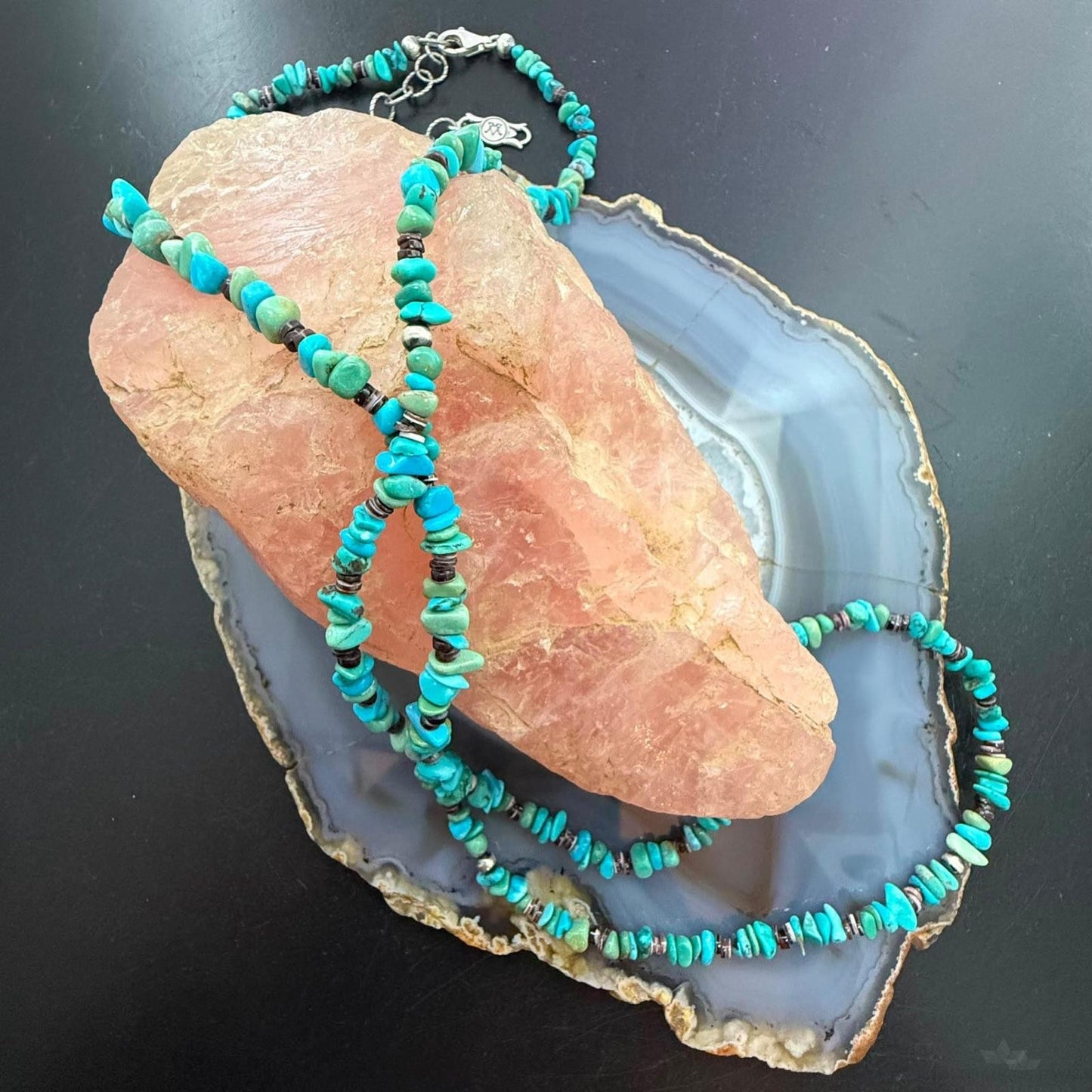 Carolyn Pollack Sterling Silver Natural Turquoise & Heishi Beads 32"-34" Necklace For Women