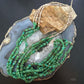 Vintage Native American 3 Strands Natural Turquoise Heishi Necklace For Women