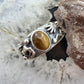 Jody Naranjo Vintage Sterling Silver Tiger's Eye Petroglyph Ring Size 8 For Women