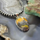 Sterling Silver Southwestern Style Oval Yellow Jasper Pendant For Women #1