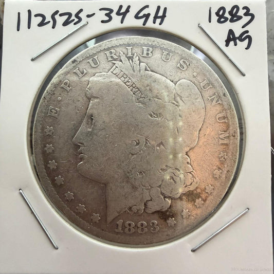 US 1883 90% Morgan Silver Dollar AG #112525-34GH