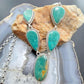 Sterling Silver Southwestern Style White Water Turquoise Lariat 25" Necklace For Women