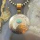Native American Sterling Silver, GF Eagle Oval Turquoise Pendant For Women