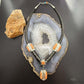Cliffton Aguilar Santo Domingo Spiny Oyster/Black Jade Heishi Beads 20" Necklace For Women