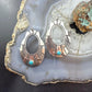 Tommy & Rosita Singer Sterling Silver Dot Turquoise Engraved Dangle Earrings For Women