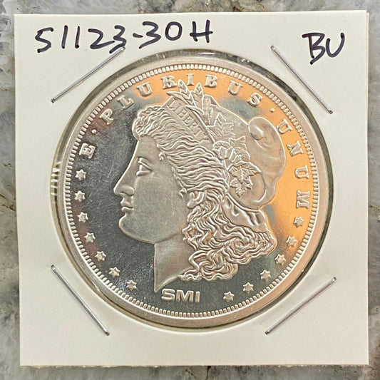 $1 US Morgan Design .999 Fine Silver Coin BU #51123-3OH