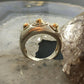 Carolyn Pollack Southwestern Style Sterling Silver  & 14K Gold Decorated Ring For Women