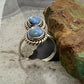 Sterling Silver Southwestern Style Golden Hill Turquoise Ring Size 8.75 For Women