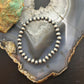 Sterling Silver 6mm Navajo Pearl Beads Stretch Bracelet For Women