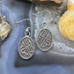 Noah Pajarito Santo Domino Sterling Silver Tufa Cast Native Design Dangle Earrings For Women