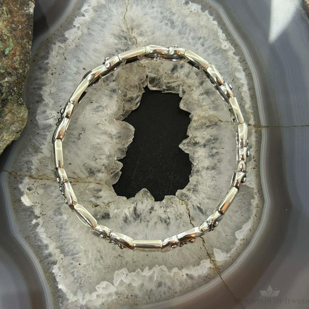 Carolyn Pollack Sterling Silver Swirl Stretch Bracelet For Women