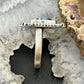 Sterling Silver Southwestern Style Triangle Golden Hill Turquoise Adjustable Ring For Women