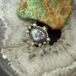 Sterling Silver Southwestern Style Golden Hill Turquoise Adjustable Ring For Women