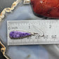 Sterling Silver Southwestern Style Teardrop Charoite Dangle Earrings For Women