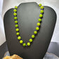 Sterling Silver 10mm Round Peridot & Amethyst 16" Necklace For Women
